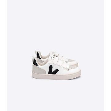 Veja V-10 CWL Cipő Gyerek White/Black | HU 773ZUT